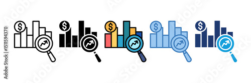 Market Analysis Icon Element For Design