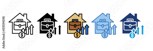 Real Estate Investment Icon Element For Design