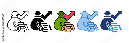 Dividend Income Icon Element For Design