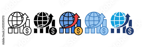 World Economy Icon Element For Design