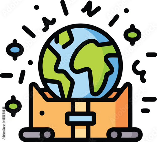 World and Monitor for Global Delivery Concept