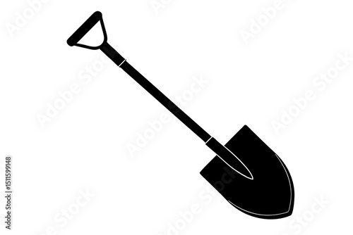 shovel silhouette vector, shovel Icon