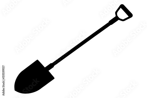 shovel silhouette vector, shovel Icon