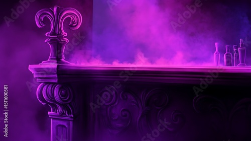 Dark Purple Bar Counter, Smoky