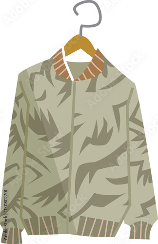 ハンガーにかけてあるクールな服