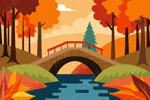 bridge in autumn