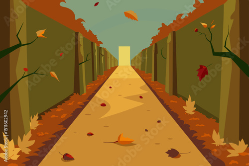autumn trees in the park