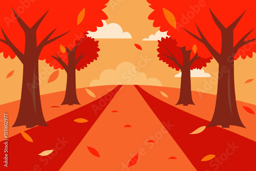 autumn landscape with trees