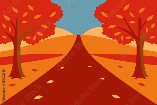 autumn landscape with trees