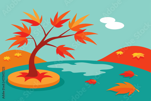 autumn landscape with trees