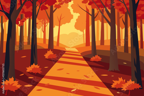 autumn trees in the park