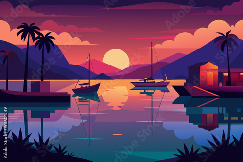 sunset over the sea