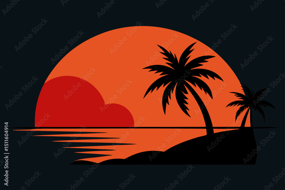 Fototapeta premium palm tree on the beach