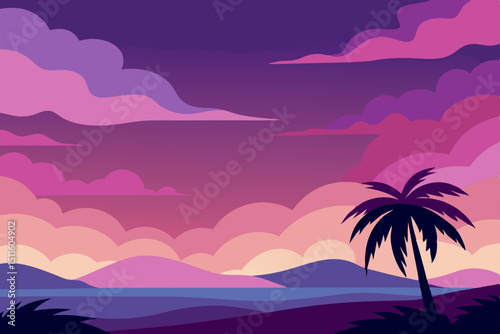 sunset on the beach