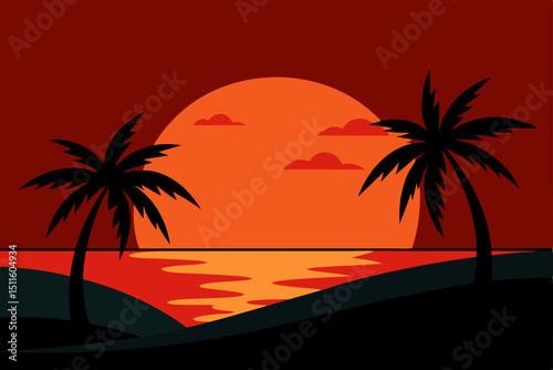 palm trees on the beach