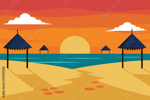 beach in the morning