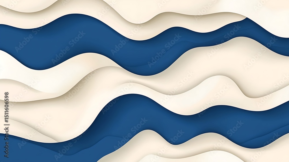 Fototapeta premium Abstract wavy layered background (25)