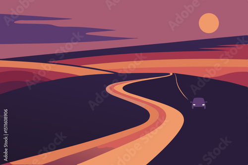road in the night