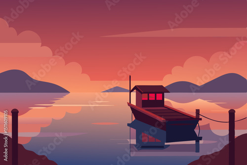 sunset in the mountains
