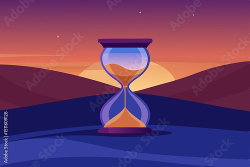 hourglass on the sand