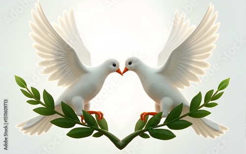 Pakistan And India Peace Negotiations concept to negotiate a peace agreement or cease fire to mediate mediation and arbitration between New Delhi and Islamabad as a white dove and olive branch. photo