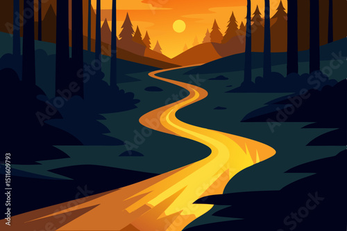 lake to the sunset
