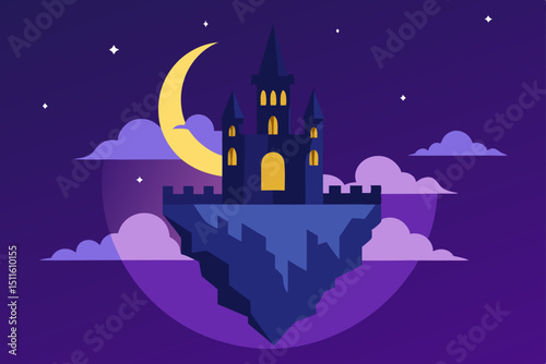 vector illustration of a castle
