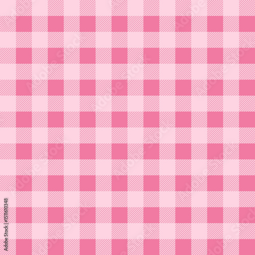 Seamless pink gingham check pattern with soft textured effect. Ideal for fabrics, wrapping paper, baby shower decor, and digital backgrounds.