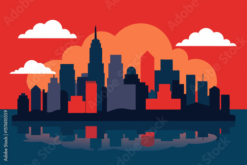 new york city skyline silhouette