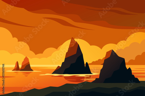 sunset on the beach