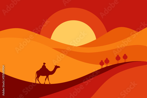 camels in desert