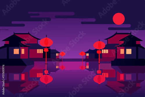 halloween night landscape