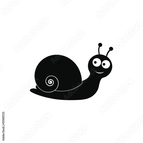 snail silhouette vector illustration