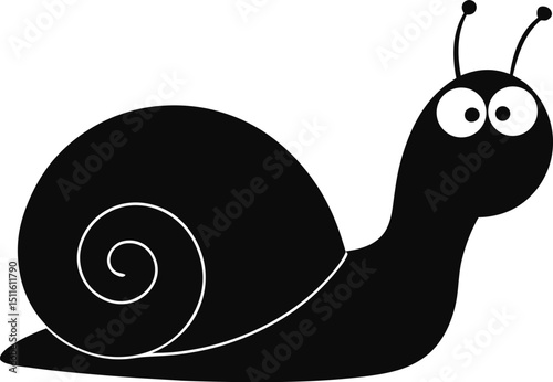 snail silhouette vector illustration