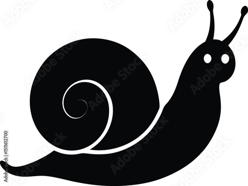 snail silhouette vector illustration