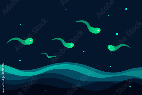 vector illustration of an abstract sea background