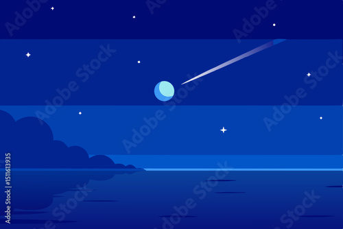moon over the sea
