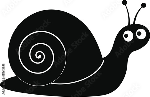 snail silhouette vector illustration