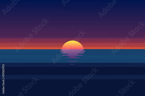 sunset over the sea