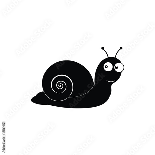 snail silhouette vector illustration