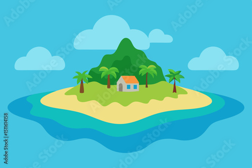 landscape with a house and trees
