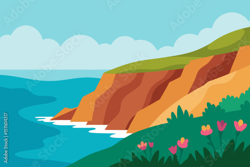 summer landscape with mountains