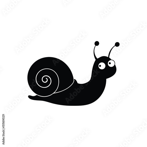 snail silhouette vector illustration