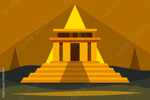 golden temple in the night