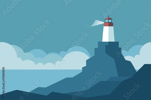 lighthouse on the sea