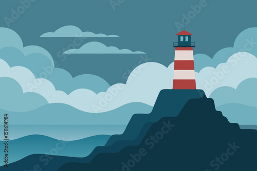 lighthouse on the cliff