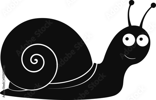 snail silhouette vector illustration