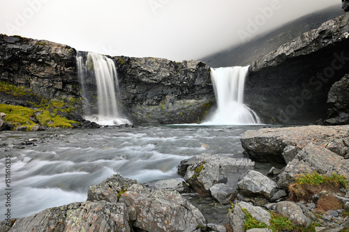 Long exposure of a beautiful Icelandic waterfall