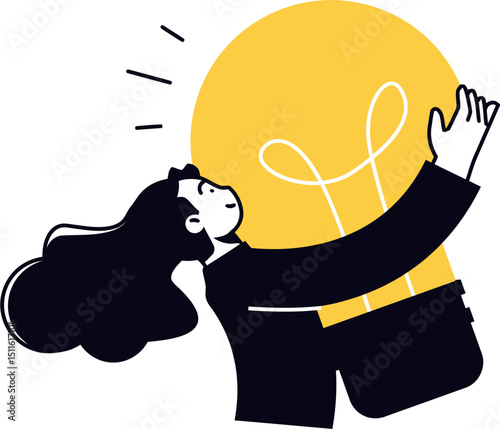 Illustration idea lightbulb creativity innovation inspiration concept thinking solution design art drawing vector art illustration