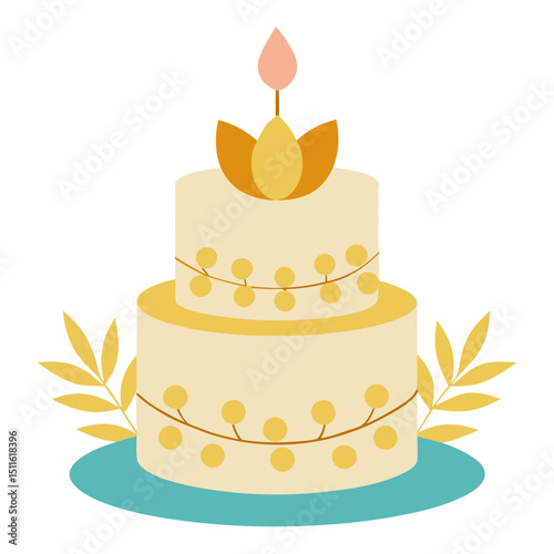 birthday cake vector illustration